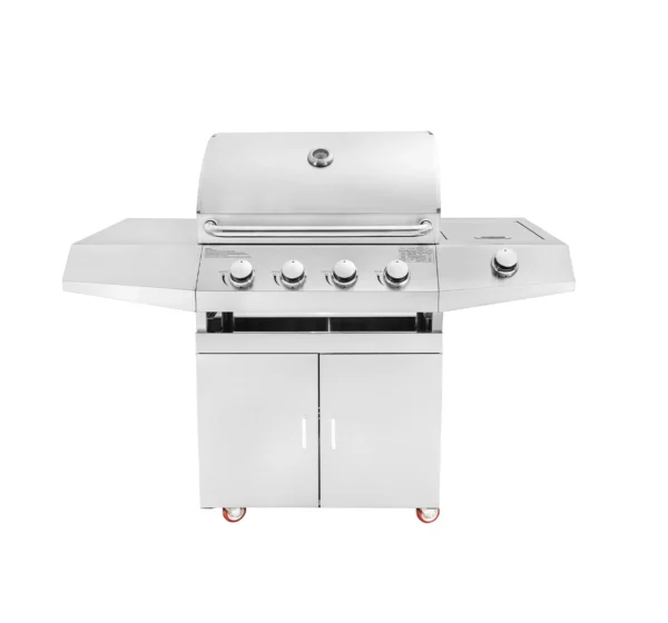 Parrilla a Gas con Quemador Lateral – 4 Quemadores