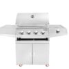 parrilla gas 4 quemadores quemador lateral frontal.
